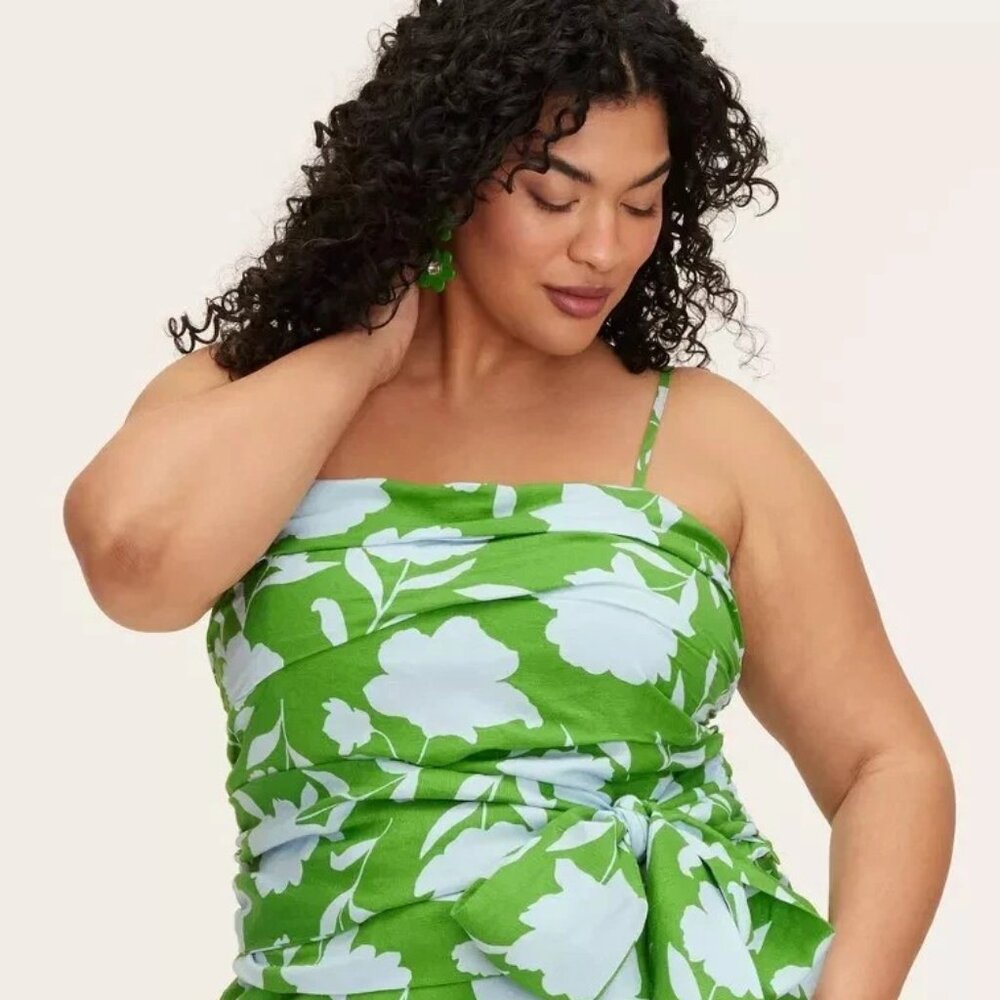 NEW kate spade x Target Classic Rose Linen Sleeveless Top Size 2X NWT